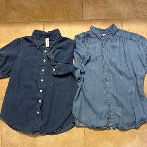 Women’s Denim Button-Up Shirts - 2